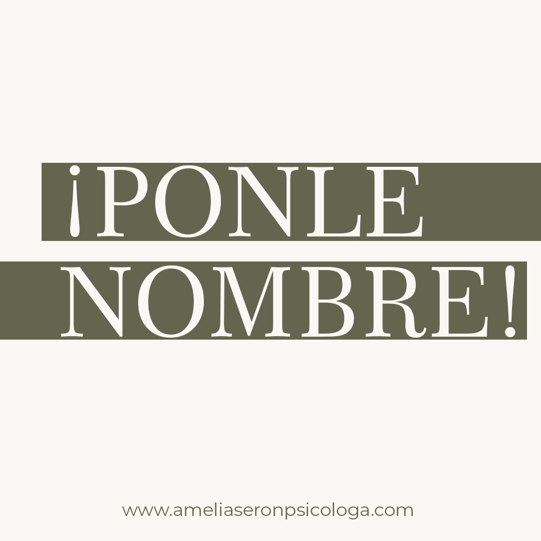 ¡PONLE NOMBRE!