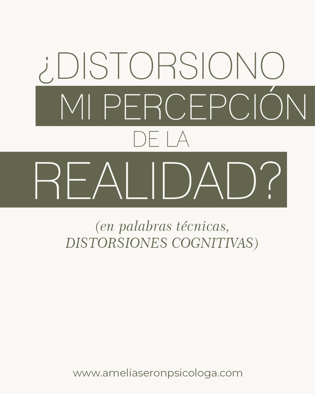DISTORSIONES COGNITIVAS